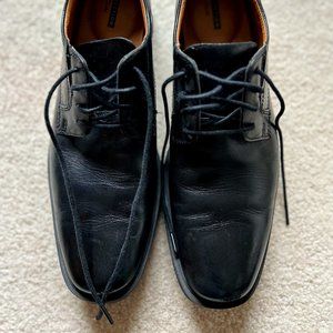Clarks- Whiddon Cap Toe Oxford Black Lace Up Mens 8 1/2 M Dress Shoe